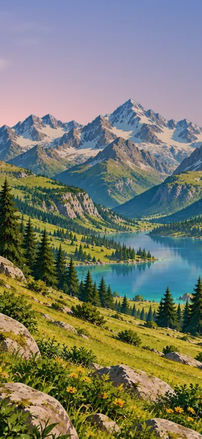 Dawn over the mountains